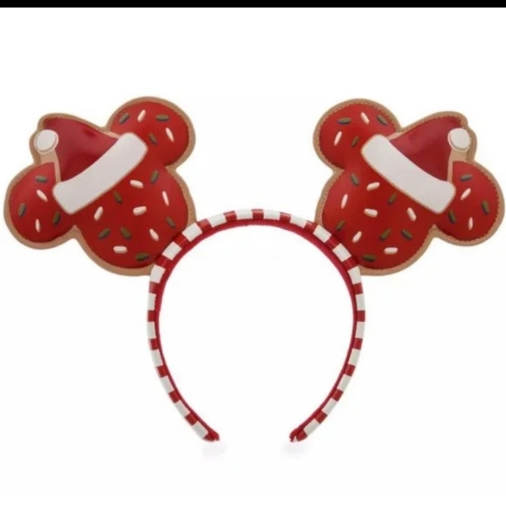 Disney Parks Christmas  Santa Mickey Mouse Cookie ears